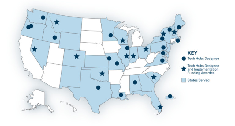 Figure 4. U.S. Economic Development Administration, “Regional Technology and Innovation Hubs (Tech Hubs),” October 2023