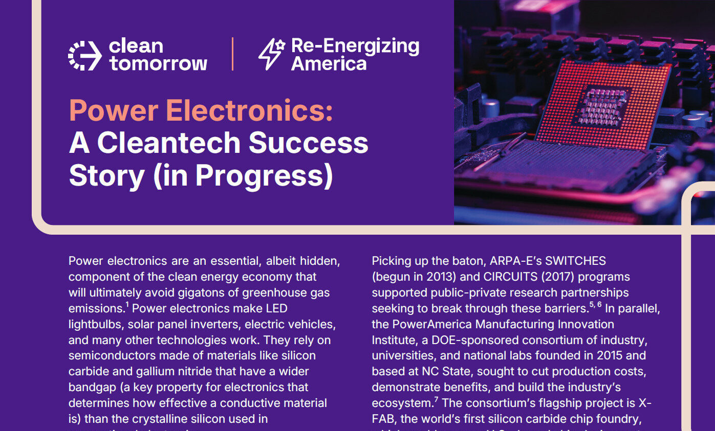 Power Electronics: A Cleantech Success Story (in Progress)